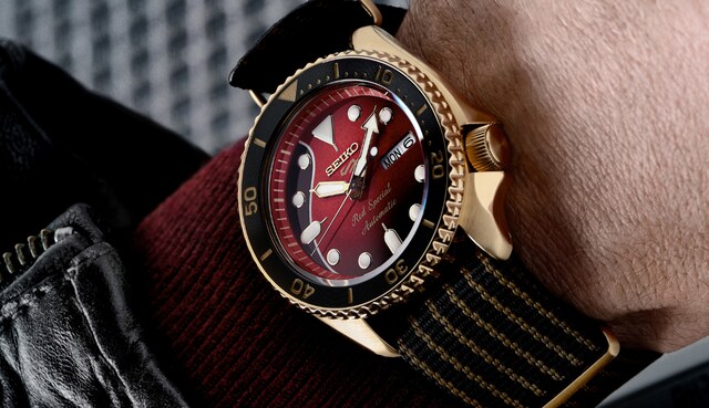 Seiko 5 Sports X Brian May Red Special II Limited Edition mappin and webb 1