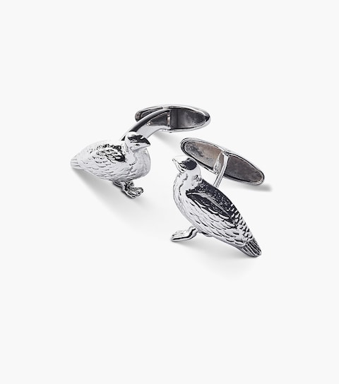 Sterling Silver Grouse Cufflinks