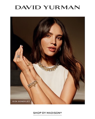 Image of Eiza Gonzalez in David Yurman jewellery campaign. Tap to shop David Yurman jewellery image
