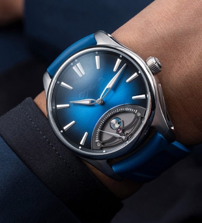 H.Moser watch with blue dial. Tap to shop all H.Moser watches image