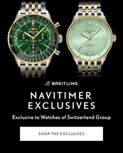 Image of Navitimer 32mm Mint Green Dial Ladies & Navitimer B01 Chronograph 43mm Dark Green Dial Mens image