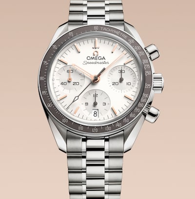 Image of Omega Speedmaster 38mm Mens Watch Sedna Gold image