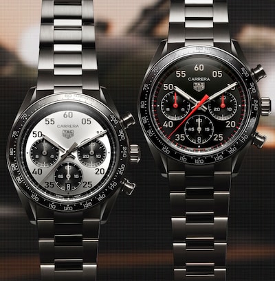 TAG Heuer Carrera Chronograph Sport Automatic 42mm Mens Watch Silver & Black Dial Watches image
