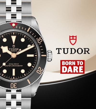 Tudor Black Bay 58 Watch with Tudor and Born To Dare logo image