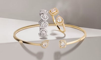 Messika My Twin Collection jewellery. The Messika My Twin jewellery collection combines modern shapes and delicate diamonds to present a range of sparkling, sensual pieces. Tap to shop image