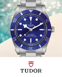 Tudor Black Bay 54, “Sapphire Blue” watch with Tudor and Born To Dare logo. image